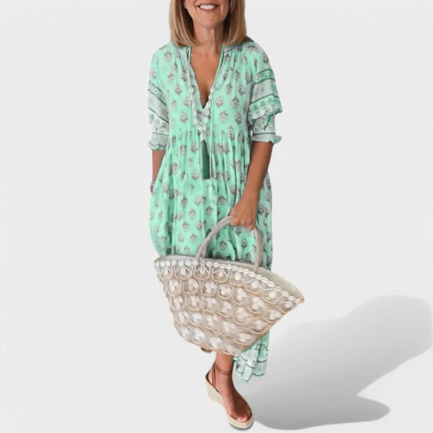 Marlena | Dress with V-Neck and A-Line Silhouette