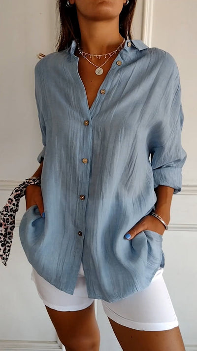 Sasha | Elegant Shirt with Pleated Style