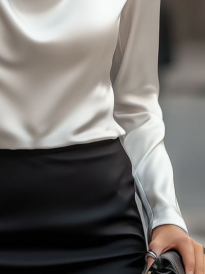 Nyx - Elegant Draped Neckline Women’s Top