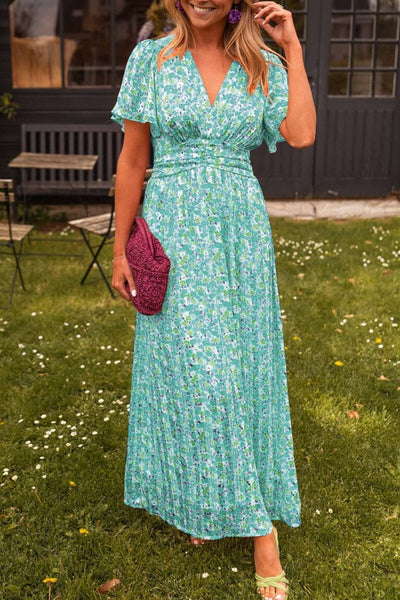 Harlow - Cute floral Maxi Dress with V-neck