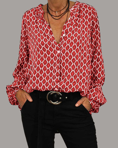 EDWINA I GEOMETRIC BLOUSE