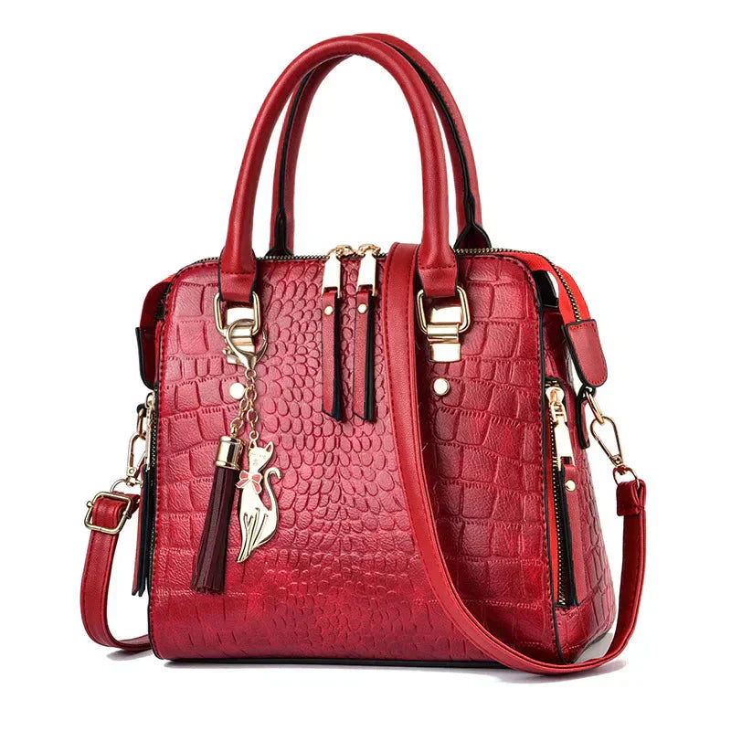 Belen | Luxury Crocodile-Embossed Leather Bag