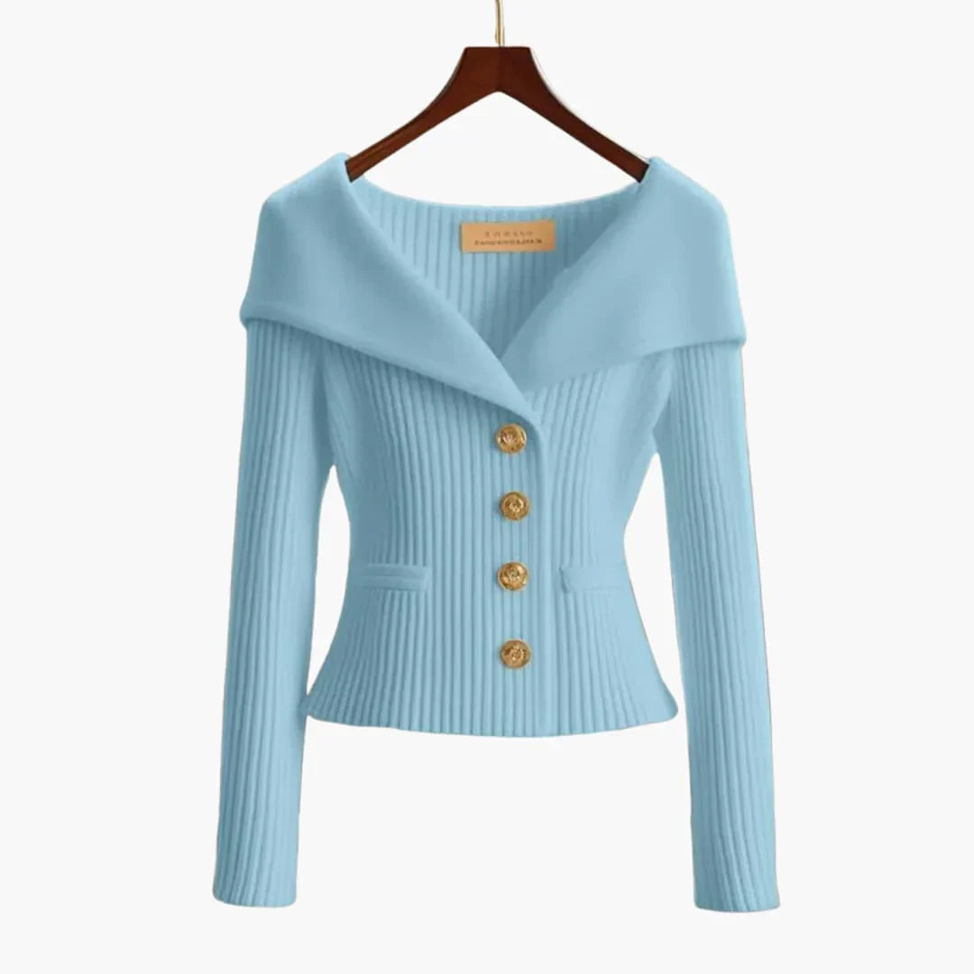 Women's Ribbed Buttoned Jacket