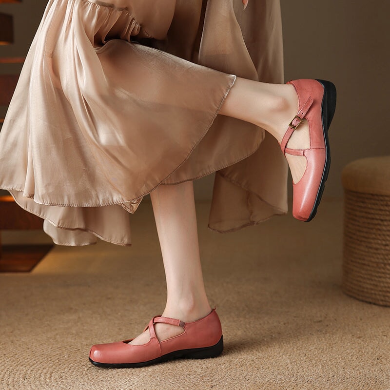 Isabeau - Comfortable Soft Bottom Mary Jane Shoes