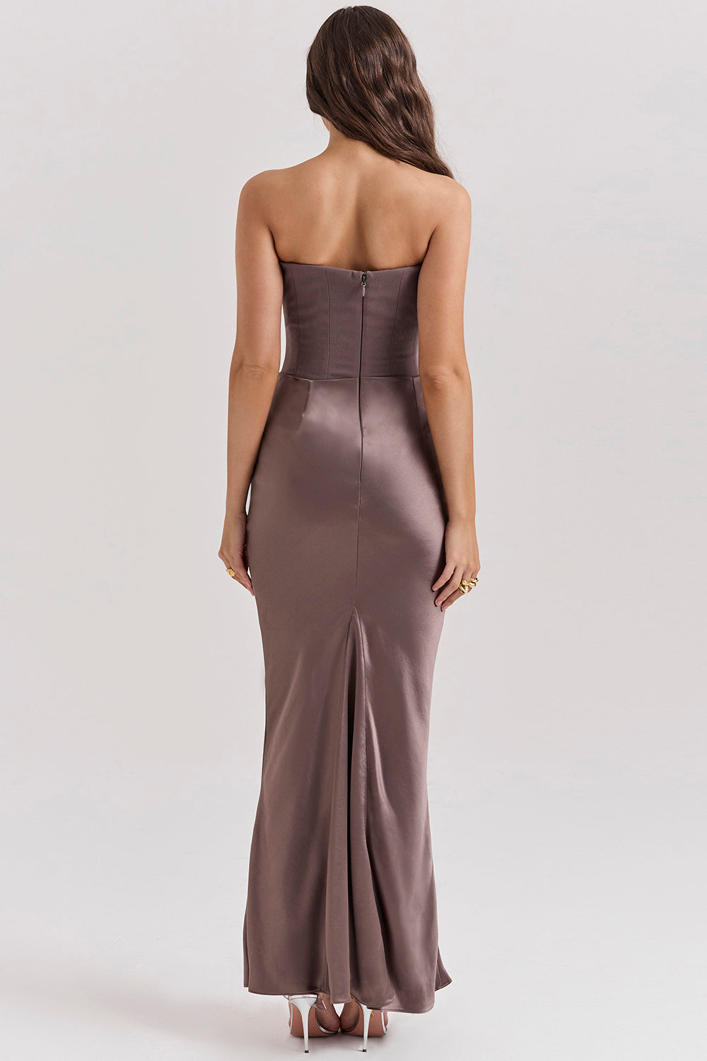 Paloma - Elegant Satin Strapless Maxi Dress