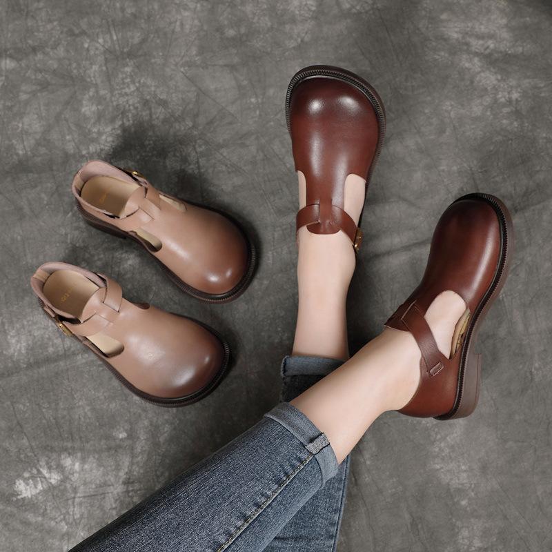 Calla - Timeless Rounded Toe Mary Jane Shoes