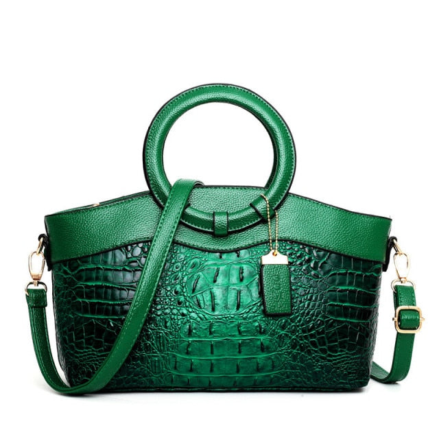 Oriana - Retro Gradient Crocodile Handbag