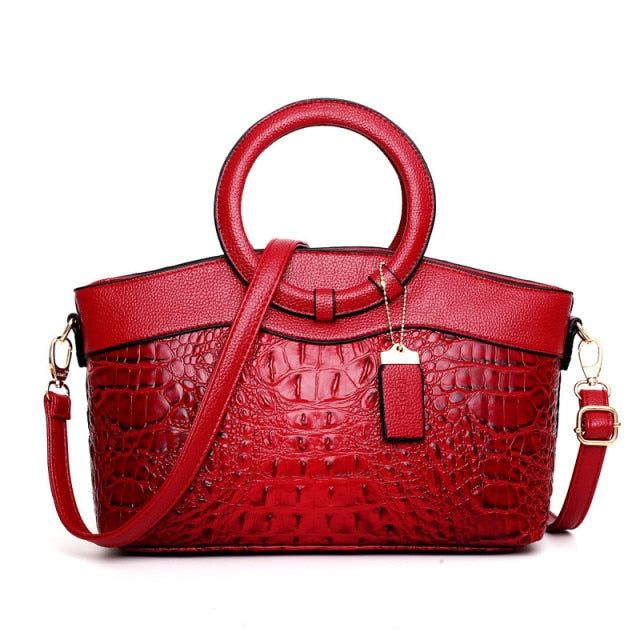 Oriana - Retro Gradient Crocodile Handbag