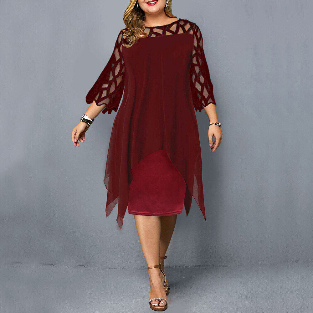Kirsty | Elegant Plus Size Midi Dress for Modern Women
