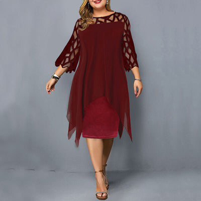 Kirsty | Elegant Plus Size Midi Dress for Modern Women