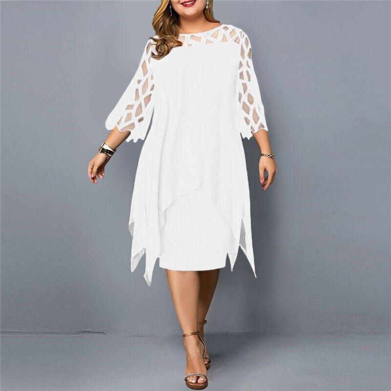 Kirsty | Elegant Plus Size Midi Dress for Modern Women