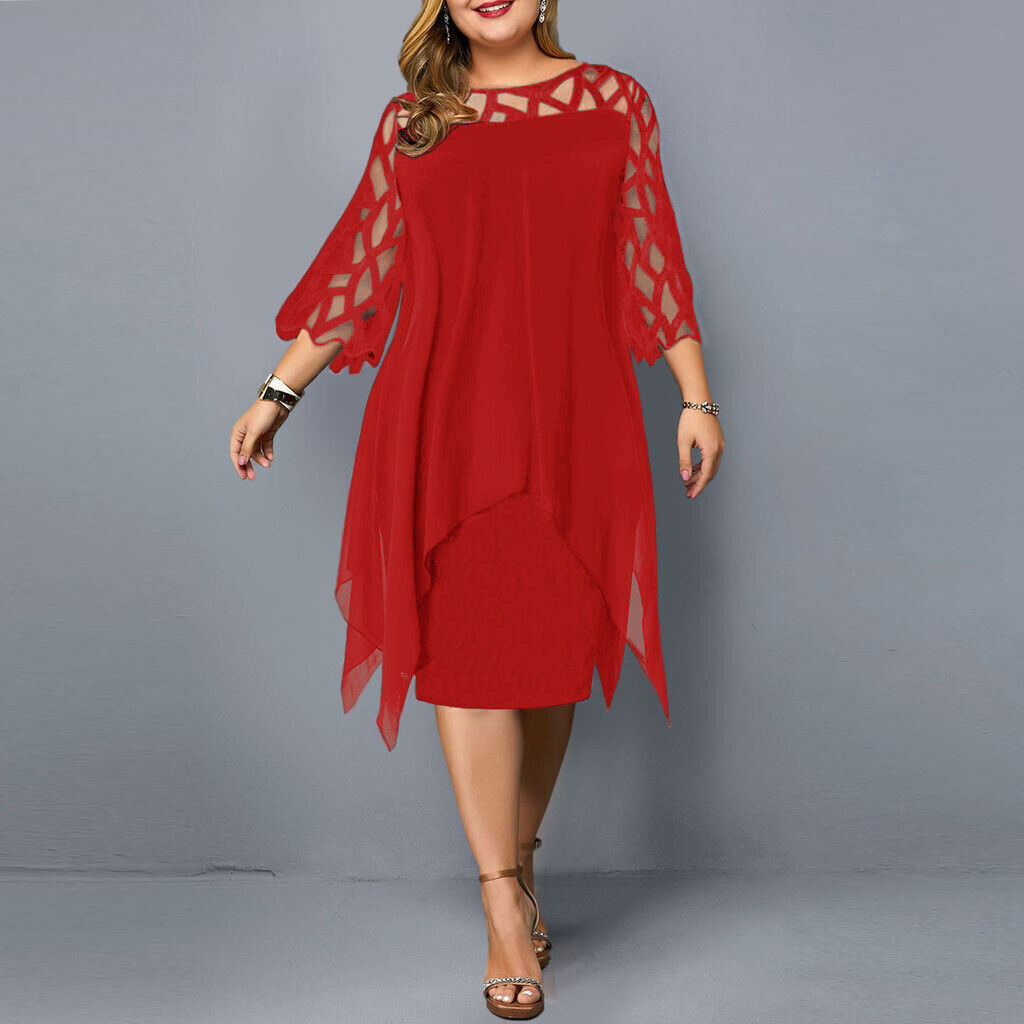Kirsty | Elegant Plus Size Midi Dress for Modern Women