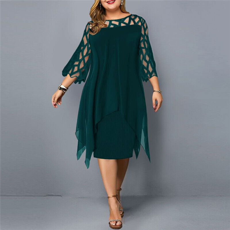Kirsty | Elegant Plus Size Midi Dress for Modern Women