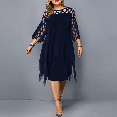 Kirsty | Elegant Plus Size Midi Dress for Modern Women