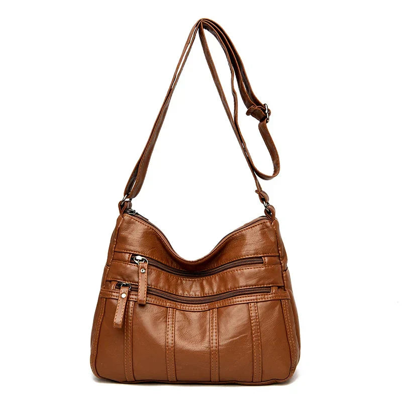 Nina Soft Leather Crossbody Bag