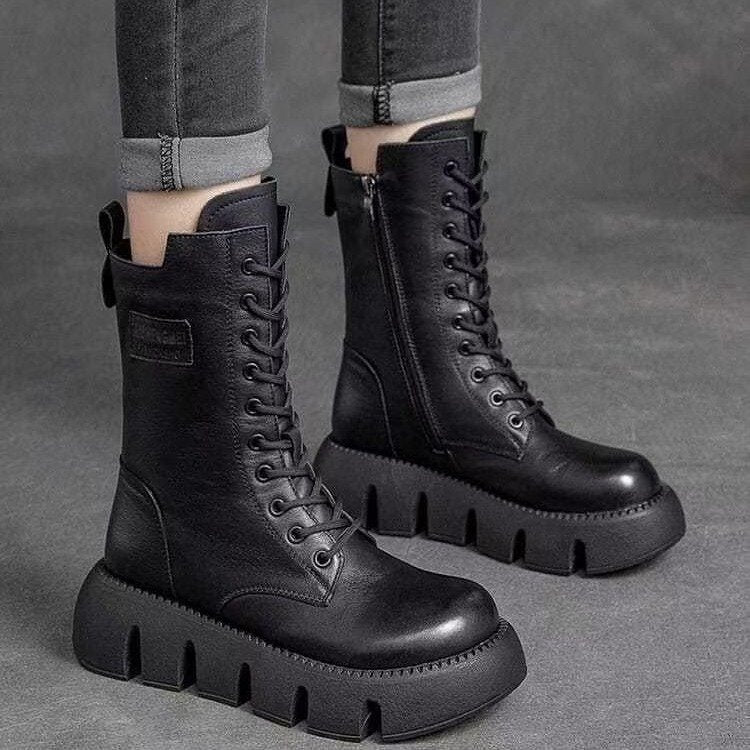 Bonnie™ | Stylish High-Top Platform Boots
