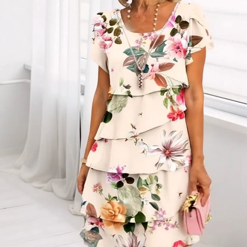 Lyra - Graceful Floral Elegance Dress
