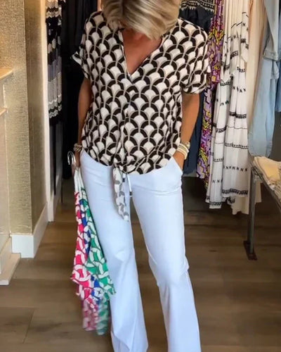 SOLVEIG STYLISH PRINTED BLOUSE