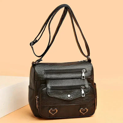 Lux | Trendy Heart Accent Crossbody Bag