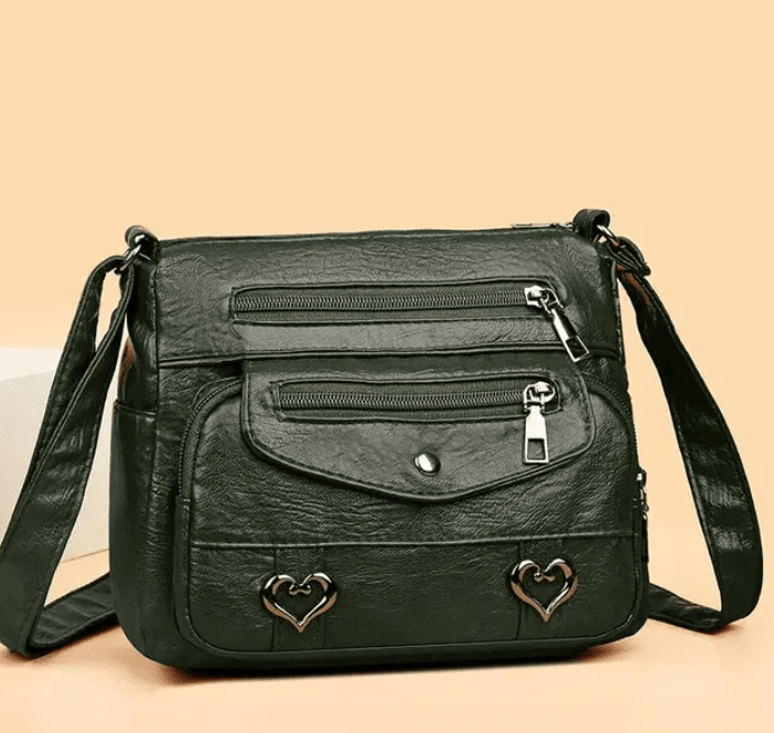 Lux | Trendy Heart Accent Crossbody Bag