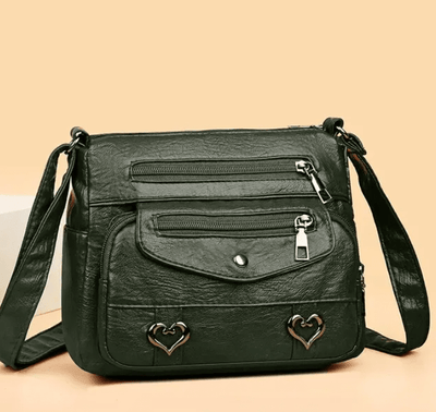 Lux | Trendy Heart Accent Crossbody Bag