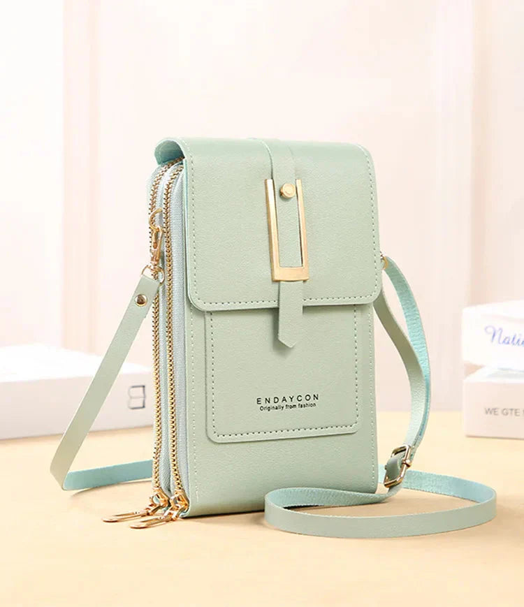 Leather Cell Phone Crossbody Bag