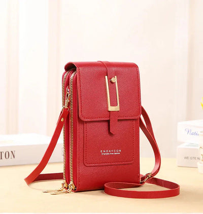 Leather Cell Phone Crossbody Bag
