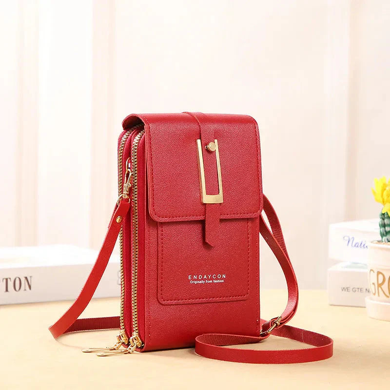 Leather Cell Phone Crossbody Bag
