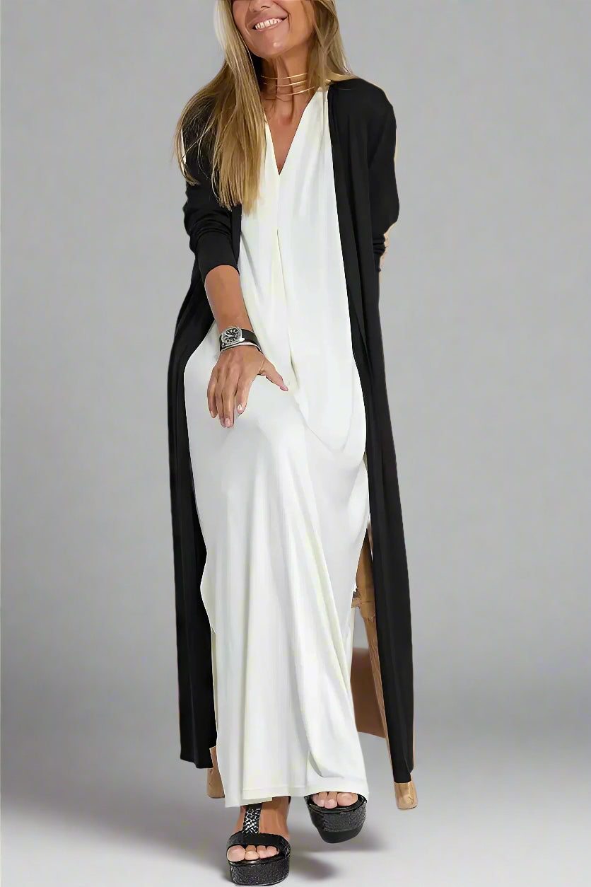 Elfriede | Elegant Maxi Dress with Free Cardigan for Every Occasion