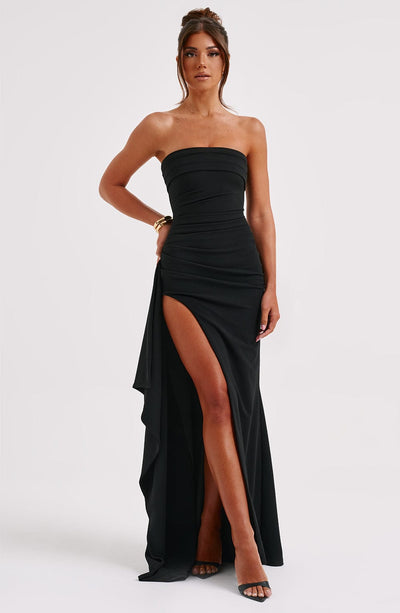 Alina | Elegant Strapless Maxi Dress